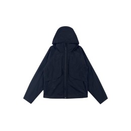 Customized pure black windbreaker jacket Fashionable short hooded windbreaker jacket Metal zipper hooded windbreaker jacket Windbreaker jacket supplier J1067 Customized pure black windbreaker jacket Fashionable short hooded windbreaker jacket Metal zipper hooded windbreaker jacket Windbreaker jacket supplier J1067